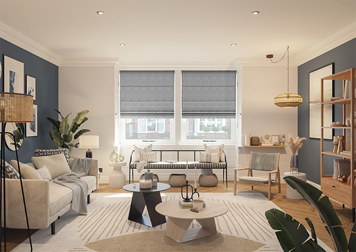 Melrose (Blackout), Wool Grey - Roman Blind - Image 8